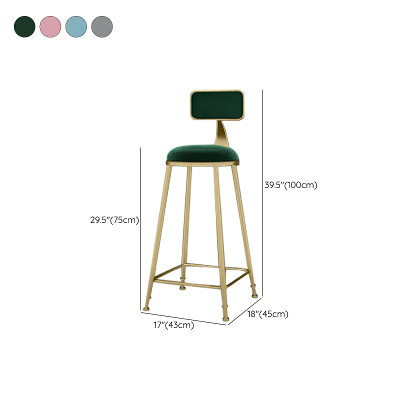 Industrial Armless Dining Stools Round Bar Stools with Metal Base Clearhalo 'Bar Furniture' 'Bar Stools' 'bar_stools' 'furn' 'furn_bar_stools' 'Furniture' 'Kitchen & Dining Furniture' 7263499