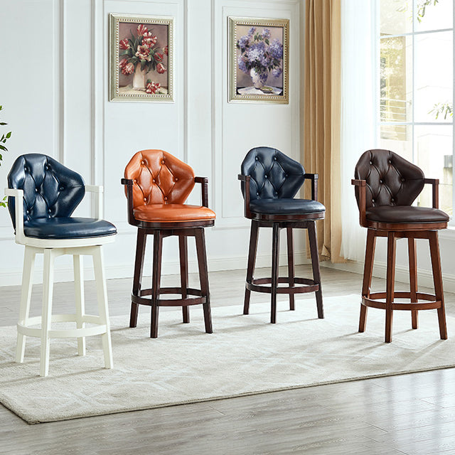 Scandinavian Indoor Bar Stools Solid Wood Armed Stool with Footrest