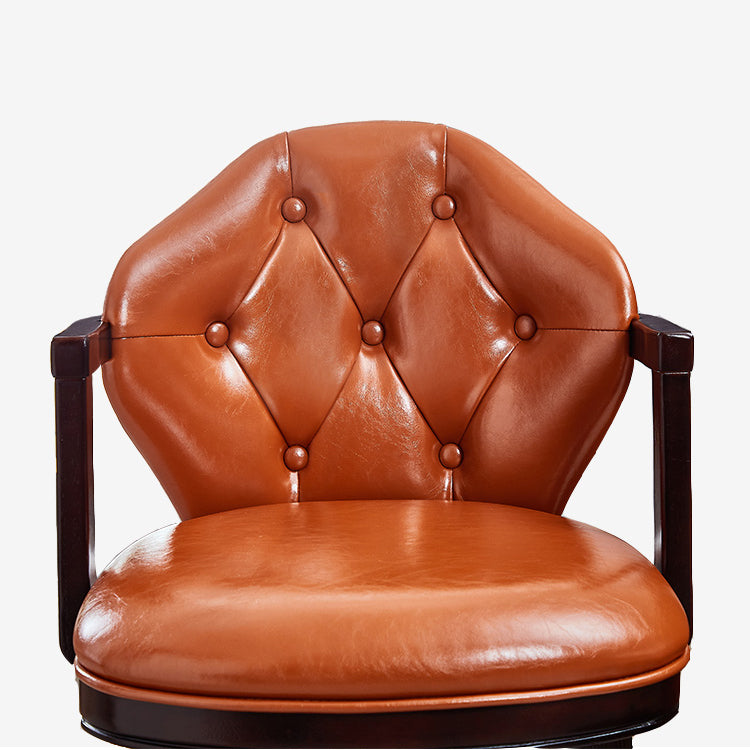 Scandinavian Indoor Bar Stools Solid Wood Armed Stool with Footrest