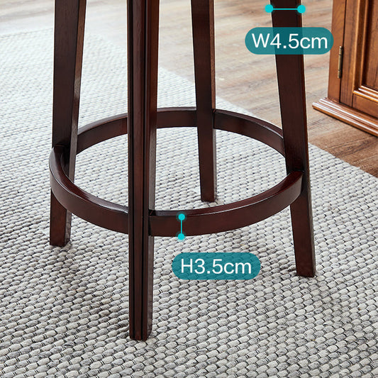 Scandinavian Indoor Bar Stools Solid Wood Armed Stool with Footrest