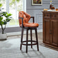 Scandinavian Indoor Bar Stools Solid Wood Armed Stool with Footrest
