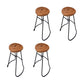 Solid Wood Bar Stools Modern Backless Dining Stools with Footrest 4 Piece Set Clearhalo 'Bar Furniture' 'Bar Stools' 'bar_stools' 'furn' 'furn_bar_stools' 'Furniture' 'Kitchen & Dining Furniture' 7263608