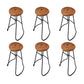 Solid Wood Bar Stools Modern Backless Dining Stools with Footrest 6 Piece Set Clearhalo 'Bar Furniture' 'Bar Stools' 'bar_stools' 'furn' 'furn_bar_stools' 'Furniture' 'Kitchen & Dining Furniture' 7263610
