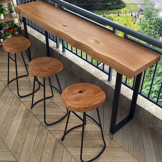 Solid Wood Bar Stools Modern Backless Dining Stools with Footrest Clearhalo 'Bar Furniture' 'Bar Stools' 'bar_stools' 'furn' 'furn_bar_stools' 'Furniture' 'Kitchen & Dining Furniture' 7263611