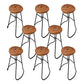 Solid Wood Bar Stools Modern Backless Dining Stools with Footrest 8 Piece Set Clearhalo 'Bar Furniture' 'Bar Stools' 'bar_stools' 'furn' 'furn_bar_stools' 'Furniture' 'Kitchen & Dining Furniture' 7263612