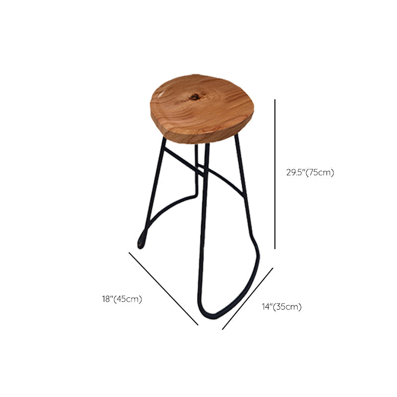 Solid Wood Bar Stools Modern Backless Dining Stools with Footrest Clearhalo 'Bar Furniture' 'Bar Stools' 'bar_stools' 'furn' 'furn_bar_stools' 'Furniture' 'Kitchen & Dining Furniture' 7263616
