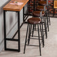Contemporary Bar Stools Armless Dining Stools with Metal Base