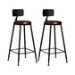 Contemporary Bar Stools Armless Dining Stools with Metal Base
