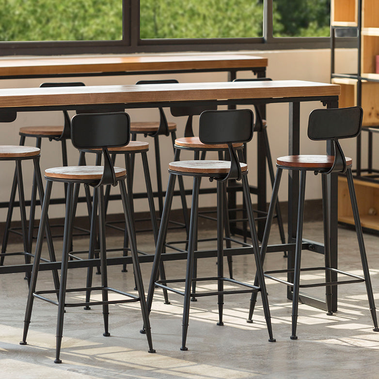 Contemporary Bar Stools Armless Dining Stools with Metal Base