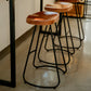 Contemporary Bar Stools Armless Dining Stools with Metal Base