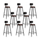 Contemporary Bar Stools Armless Dining Stools with Metal Base