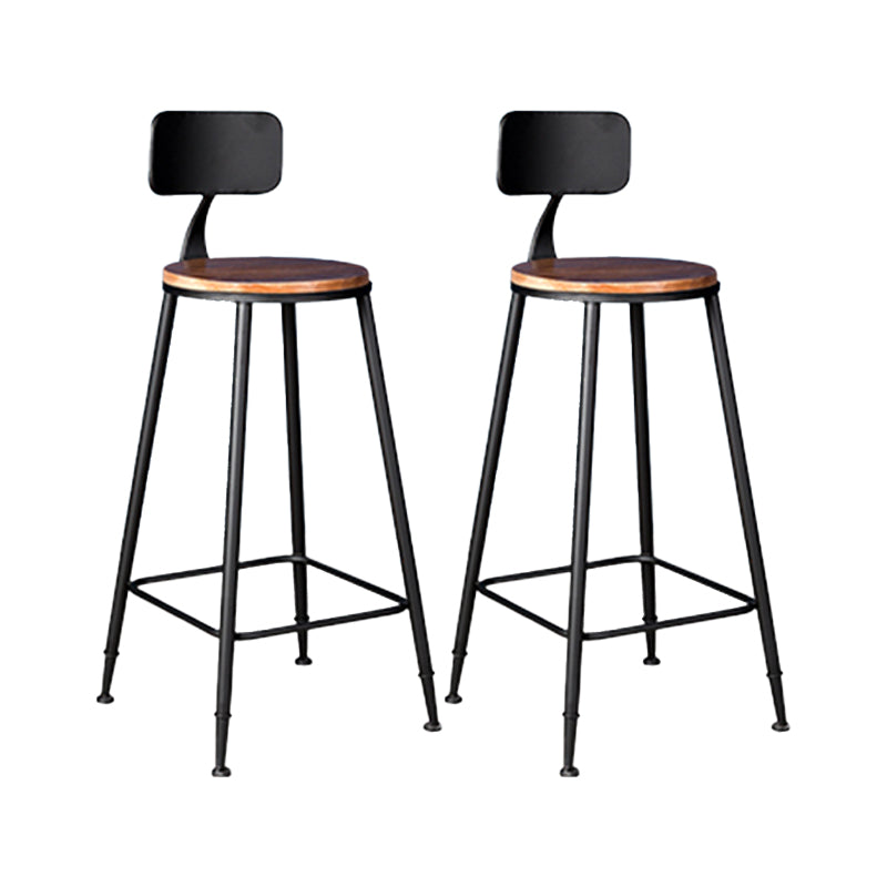 Contemporary Bar Stools Armless Dining Stools with Metal Base