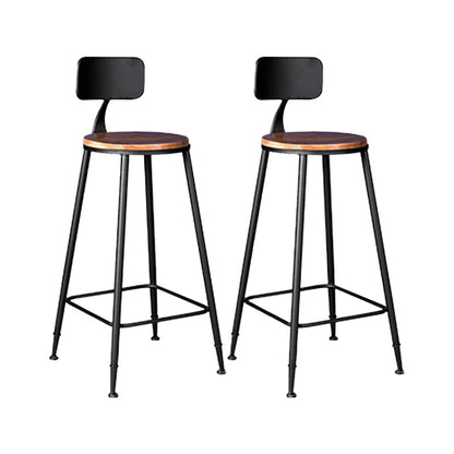 Contemporary Bar Stools Armless Dining Stools with Metal Base