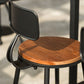 Contemporary Bar Stools Armless Dining Stools with Metal Base