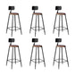 Contemporary Bar Stools Armless Dining Stools with Metal Base