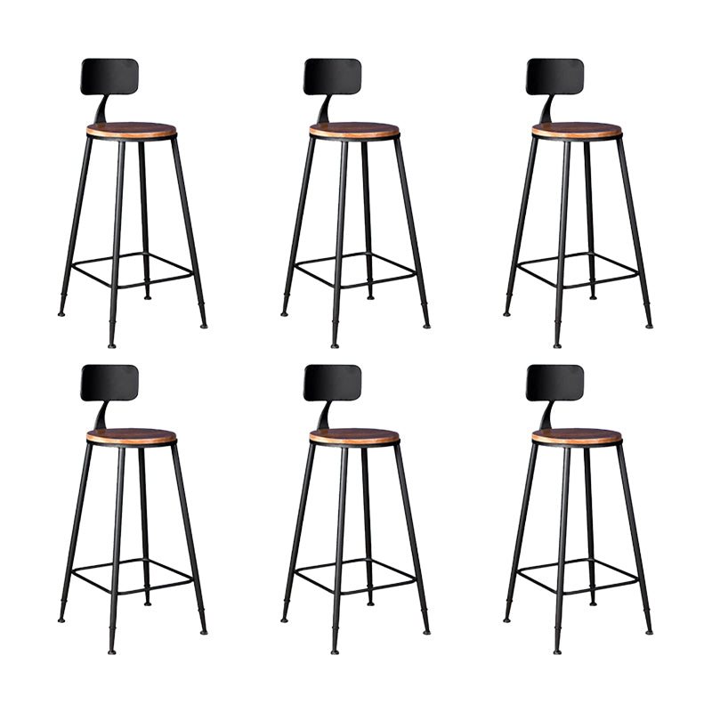 Contemporary Bar Stools Armless Dining Stools with Metal Base