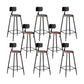 Contemporary Bar Stools Armless Dining Stools with Metal Base
