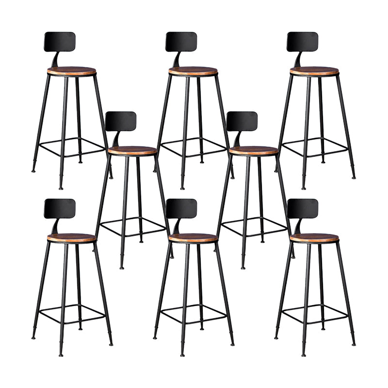 Contemporary Bar Stools Armless Dining Stools with Metal Base