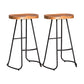 Contemporary Bar Stools Armless Dining Stools with Metal Base