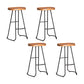 Contemporary Bar Stools Armless Dining Stools with Metal Base