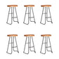 Contemporary Bar Stools Armless Dining Stools with Metal Base