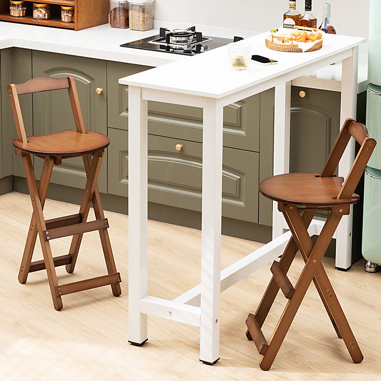 Sgabello in legno in stile moderno con bancone e sgabello da bar per soggiorno