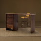 Modern Rectangle Wood Bar Table Wood Base with Lockers for Dining Room Clearhalo 'Bar Furniture' 'Bar Tables' 'bar_tables' 'furn' 'furn_bar_tables' 'Furniture' 'Kitchen & Dining Furniture' 7263709
