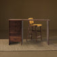 Modern Rectangle Wood Bar Table Wood Base with Lockers for Dining Room Clearhalo 'Bar Furniture' 'Bar Tables' 'bar_tables' 'furn' 'furn_bar_tables' 'Furniture' 'Kitchen & Dining Furniture' 7263711