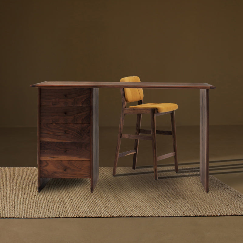 Modern Rectangle Wood Bar Table Wood Base with Lockers for Dining Room Clearhalo 'Bar Furniture' 'Bar Tables' 'bar_tables' 'furn' 'furn_bar_tables' 'Furniture' 'Kitchen & Dining Furniture' 7263711