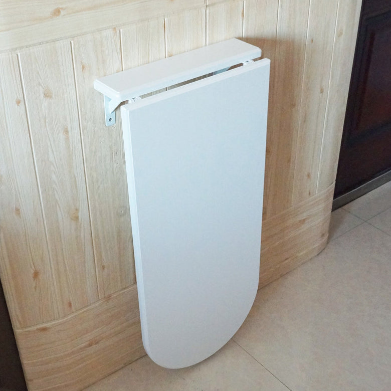 White Foldable Bar Table Contemporary Pub Table for Small Places