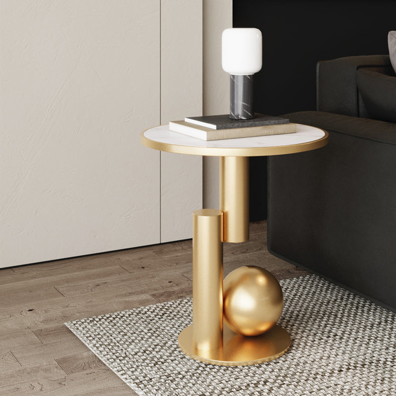 Glam bedkast metalen accenttafel nachtkastje voor slaapkamer