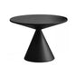 Contemporary Corner Table Round Pedestal Solid Wood Accent Side Table 24"L x 24"W x 16"H Black 1 Clearhalo 'Coffee & Accent Tables' 'End & Side Tables' 'end_side_tables' 'furn' 'furn_end_side_tables' 'Furniture' 'Living Room Furniture' 7263975