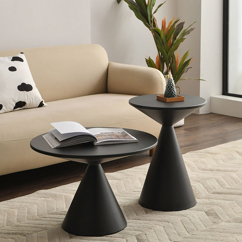 Contemporary Corner Table Round Pedestal Solid Wood Accent Side Table Clearhalo 'Coffee & Accent Tables' 'End & Side Tables' 'end_side_tables' 'furn' 'furn_end_side_tables' 'Furniture' 'Living Room Furniture' 7263977