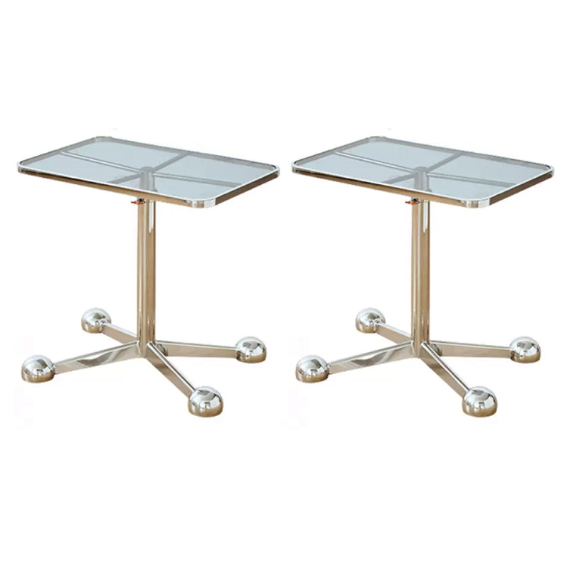 15"W Contemporary Corner Table Rectangular Accent Side Table Gray Clear 2 Clearhalo 'Coffee & Accent Tables' 'End & Side Tables' 'end_side_tables' 'furn' 'furn_end_side_tables' 'Furniture' 'Living Room Furniture' 7264017
