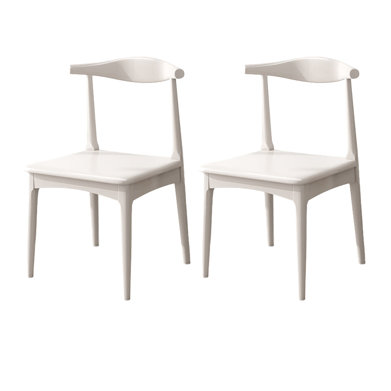 Dining Room Armless Dining Chair Rubberwood Open Back Dining Chair