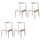 Dining Room Armless Dining Chair Rubberwood Open Back Dining Chair