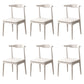 Dining Room Armless Dining Chair Rubberwood Open Back Dining Chair