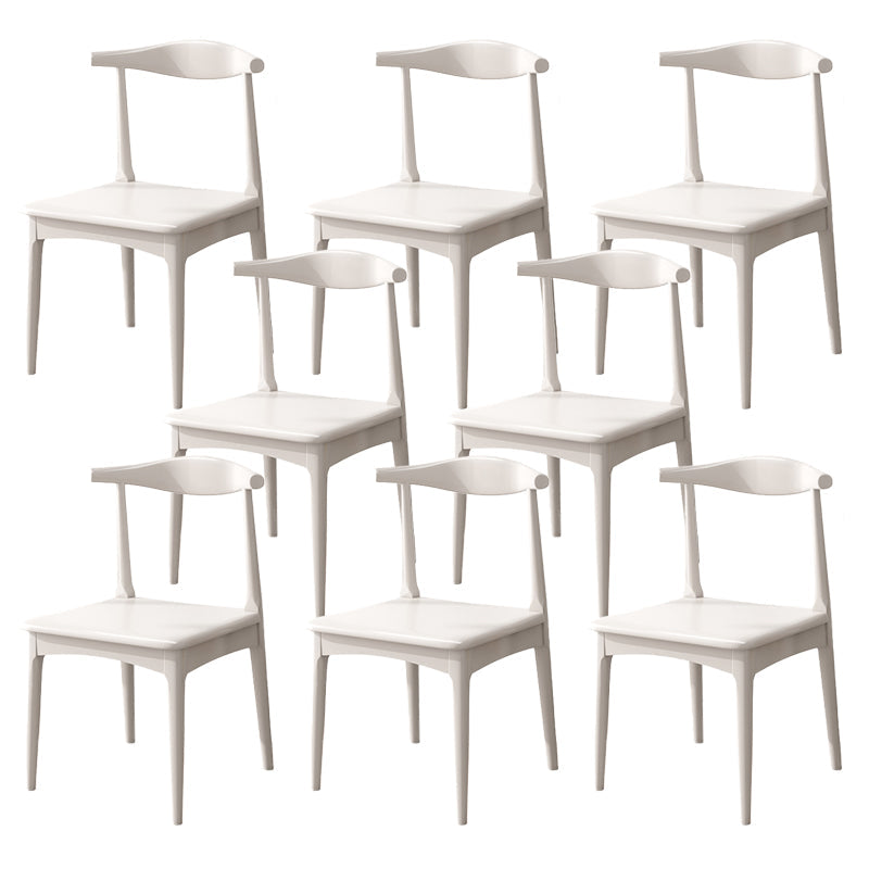 Dining Room Armless Dining Chair Rubberwood Open Back Dining Chair