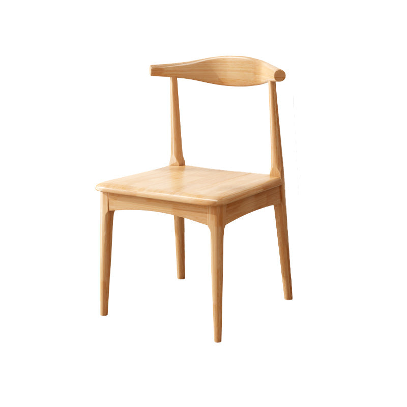 Dining Room Armless Dining Chair Rubberwood Open Back Dining Chair