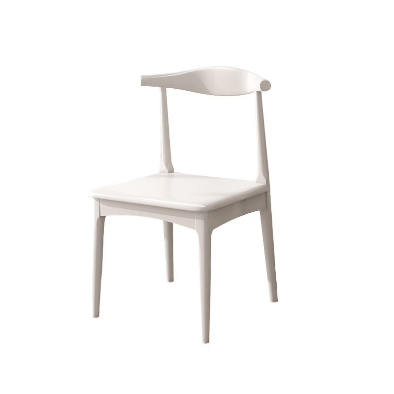 Dining Room Armless Dining Chair Rubberwood Open Back Dining Chair