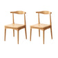 Dining Room Armless Dining Chair Rubberwood Open Back Dining Chair