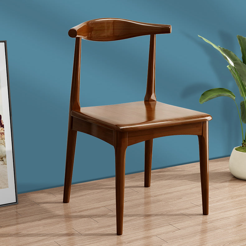 Dining Room Armless Dining Chair Rubberwood Open Back Dining Chair