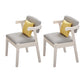 Dining Room Armless Dining Chair Rubberwood Open Back Dining Chair