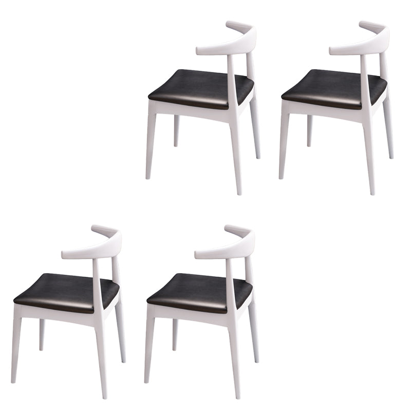 Dining Room Armless Dining Chair Rubberwood Open Back Dining Chair