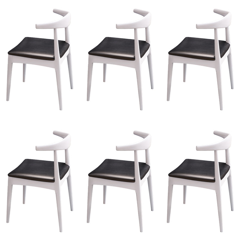 Dining Room Armless Dining Chair Rubberwood Open Back Dining Chair