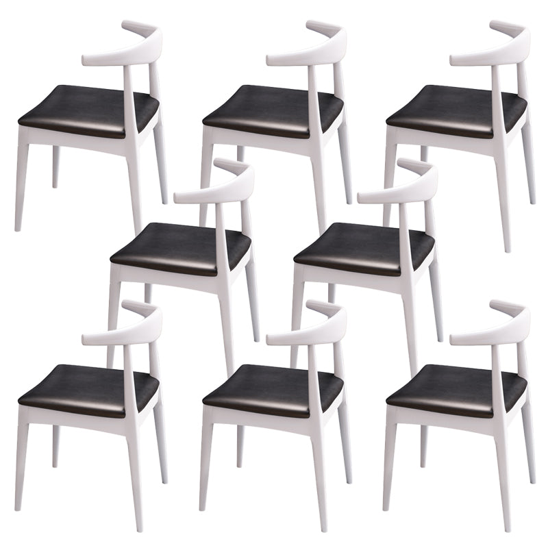 Dining Room Armless Dining Chair Rubberwood Open Back Dining Chair