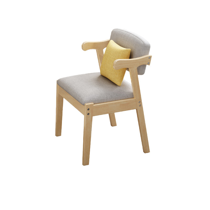 Dining Room Armless Dining Chair Rubberwood Open Back Dining Chair