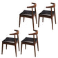 Dining Room Armless Dining Chair Rubberwood Open Back Dining Chair