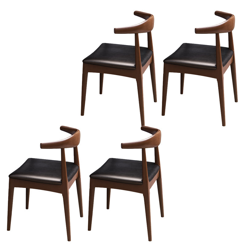 Dining Room Armless Dining Chair Rubberwood Open Back Dining Chair