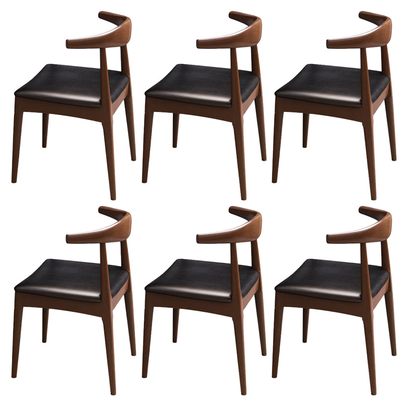 Dining Room Armless Dining Chair Rubberwood Open Back Dining Chair